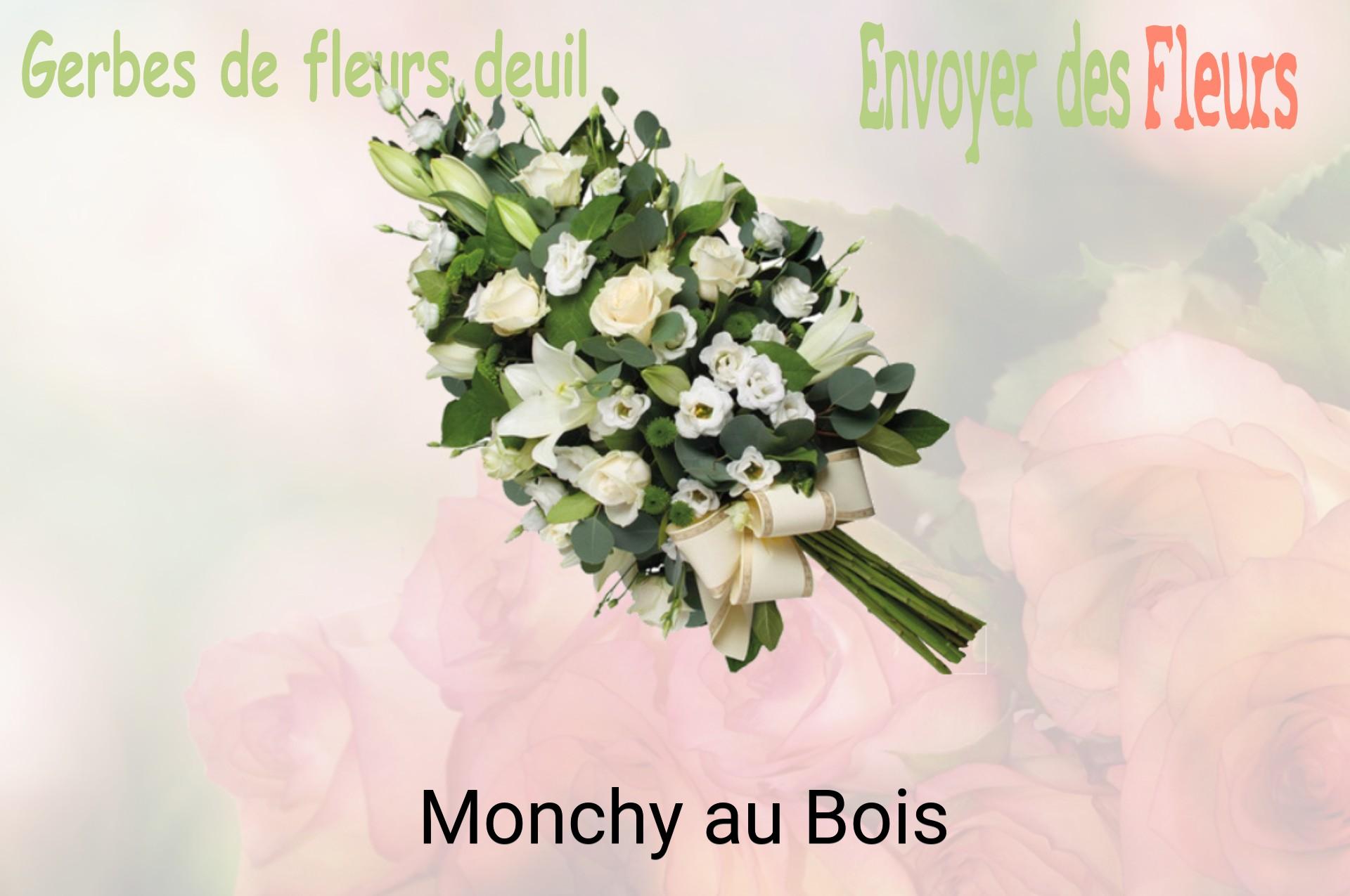 Gerbe de fleurs de deuil livrée à Monchy-au-Bois